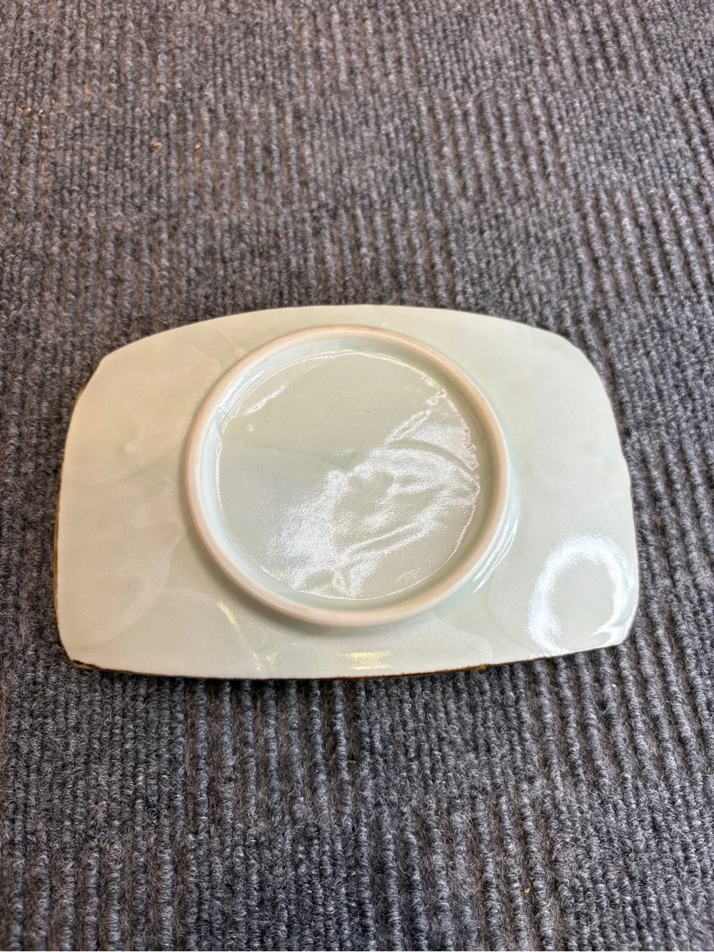 Japanese-made porcelain jewelry tray/soap dish/sushi plate/ w/cherry blossoms